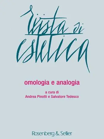Rivista di estetica (2016). Vol. 62 Omologia e analogia. Nuovo Arrivo