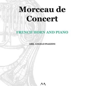 Morceau de concert. French horn and piano. Spartito Consegna Rapida
