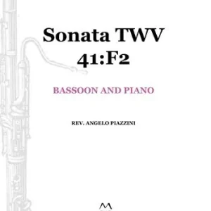Sonata TWV 41 F2. Bassoon and piano. Spartito Più Venduto