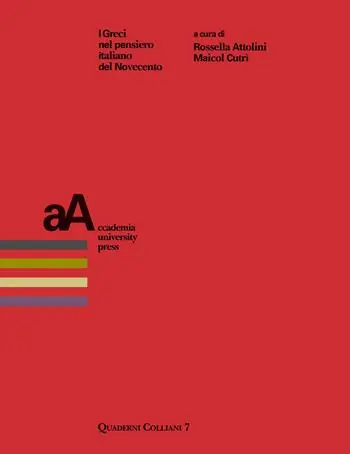 I Greci nel pensiero italiano del Novecento Professionale