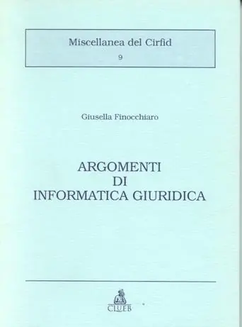 Argomenti di informatica giuridica Subito Disponibile