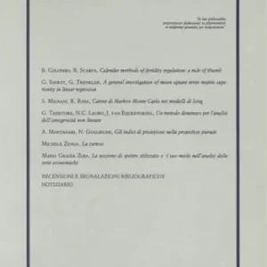 Offerta Limitata Statistica (1996). Vol. 1