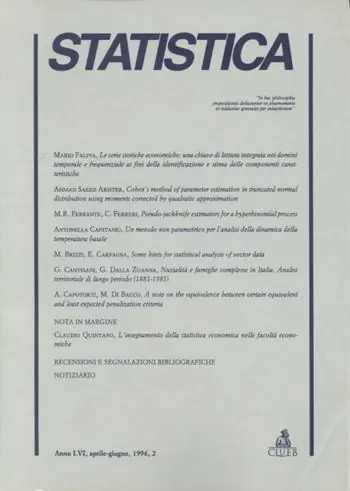 Statistica (1996). Vol. 2 Sconto
