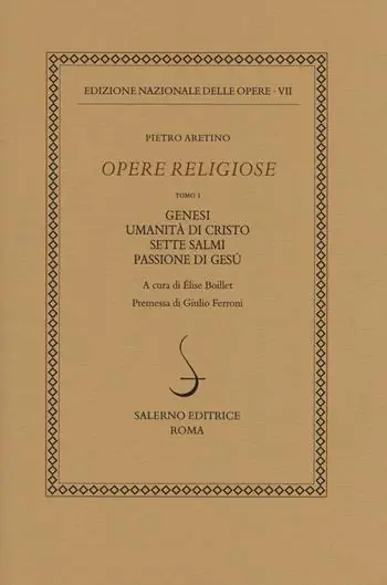 Opere religiose. Vol. 1 Genesi-Umanità di Cristo-Sette salmi-Passione di Gesù Prezzo Di Fabbrica