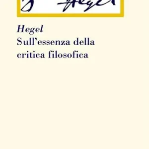 Sull‘essenza della critica filosofica Promozione