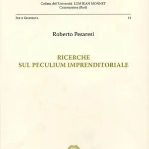 Prezzo Scontato Ricerche sul peculium imprenditoriale