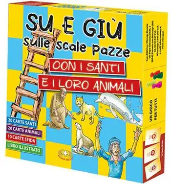 Ordina Subito Su e giù sulle scale pazze con i santi e i loro animali. Con gioco da tavolo