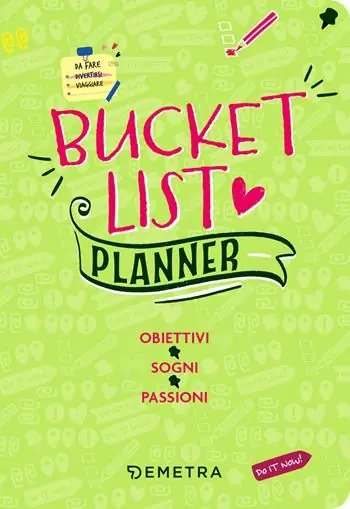 Affare Bucket list. Planner. Obiettivi, sogni, passioni