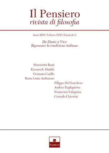 Non Perdere Il pensiero. Rivista di filosofia (2018). Vol. 57/2 Da Dante a Vico. Ripensare la tradizione italiana