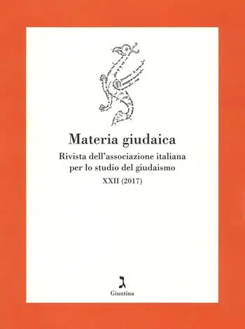 Materia giudaica. Rivista dell‘Associazione italiana per lo studio del giudaismo (2017) Direttamente Dal Produttore