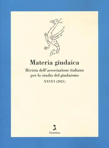 Direttamente Dal Produttore Materia giudaica. Rivista dell‘Associazione italiana per lo studio del giudaismo (2021). Vol. 26