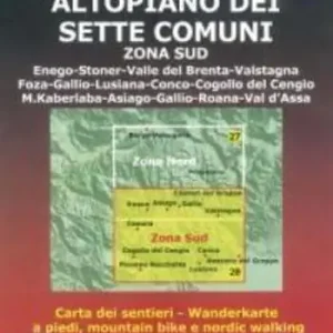 Altopiano dei Sette Comuni. Zona sud 1 30.000 1cm=300m. Carta dei sentieri a piedi, mountain bike e nordic walking Spedizione Espresso