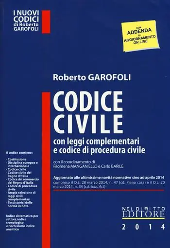 Codice civile con leggi complementari e codice di procedura civile Occasione