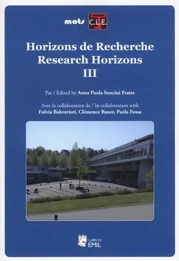 Compra Adesso Horizons de recherche-Research horizons. Ediz. multilingue. Vol. 3