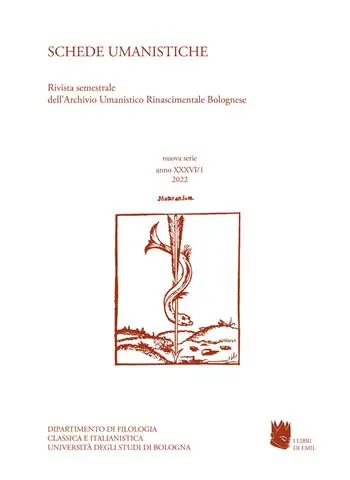 Schede umanistiche. Rivista annuale dell‘Archivio Umanistico Rinascimentale Bolognese (2022). Vol. 36/1 La novella italiana dal «Decameron» al Rinascimento Super Prezzo