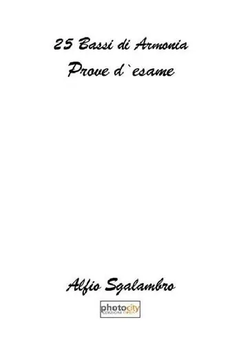 Promo Stagionale 25 bassi di armonia. Prove d‘esame