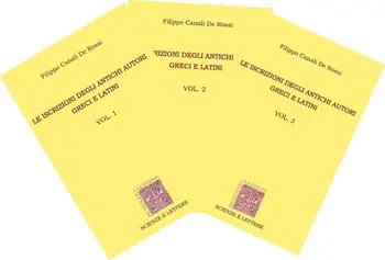 Consegna Rapida Le iscrizioni degli antichi autori greci e latini. Vol. 1-3